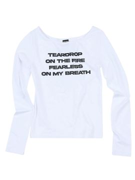 runningHIGH LETTERING SLIM L/S TEE [WHITE]