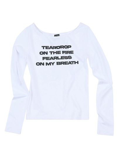 runningHIGH LETTERING SLIM L/S TEE [WHITE]