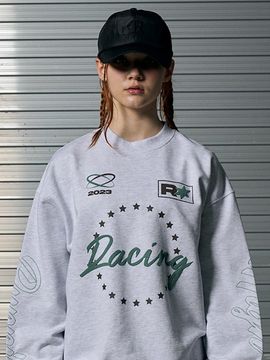 runningHIGH MOTOR CYCLE SWEAT SHIRT [LIGHT GREY]