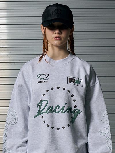 runningHIGH MOTOR CYCLE SWEAT SHIRT [LIGHT GREY]