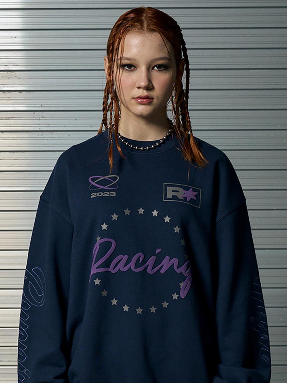 runningHIGH MOTOR CYCLE SWEAT SHIRT [NAVY]