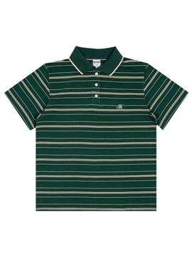 runningHIGH RH LOGO STRIPE COLLAR TEE [GREEN]