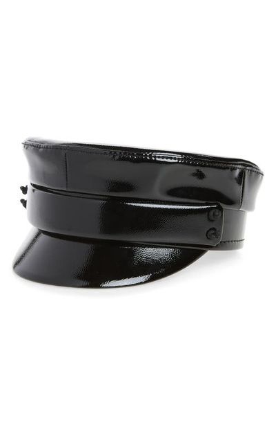 Ruslan Baginskiy Ruslan Baginskiy Belted Patent Baker Boy Cap