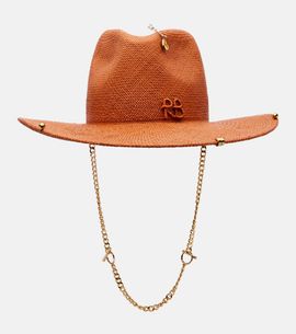 Ruslan Baginskiy Ruslan Baginskiy Chain-detail straw fedora