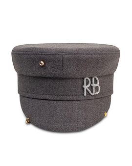 Ruslan Baginskiy Ruslan Baginskiy Embellished Gray Baker Boy Cap