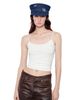 Ruslan Baginskiy Ruslan Baginskiy Embellished Navy Blue Baker Boy Cap - 4