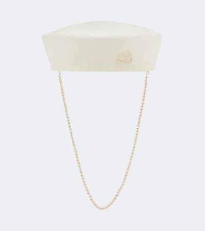 Ruslan Baginskiy Ruslan Baginskiy Faux-pearl straw hat