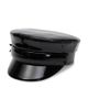 Ruslan Baginskiy Ruslan Baginskiy Faux Patent Leather Baker Boy Cap - 1