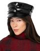Ruslan Baginskiy Ruslan Baginskiy Faux Patent Leather Baker Boy Cap - 2