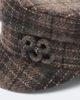Ruslan Baginskiy Ruslan Baginskiy Logo checked wool newsboy cap - 3