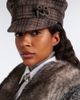 Ruslan Baginskiy Ruslan Baginskiy Logo checked wool newsboy cap - 5