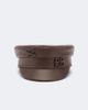 Ruslan Baginskiy Ruslan Baginskiy Logo leather newsboy cap - 1