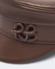 Ruslan Baginskiy Ruslan Baginskiy Logo leather newsboy cap - 3