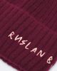 Ruslan Baginskiy Ruslan Baginskiy Logo ribbed-knit cashmere beanie - 3
