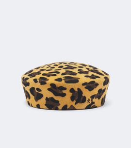 Ruslan Baginskiy Ruslan Baginskiy Logo wool leopard-print hat