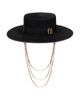 Ruslan Baginskiy Ruslan Baginskiy Monogram Embellished Canotier Hat - 1