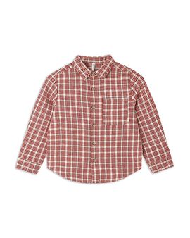 Rylee + Cru Rylee + Cru Boys' Collared Long Sleeved Plaid Shirt