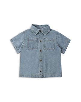 Rylee + Cru Rylee + Cru Boys' Denim Short Sleeved Overshirt