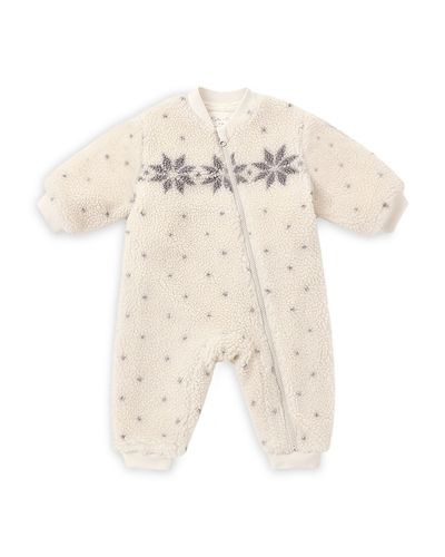Rylee + Cru Rylee + Cru Boys' Faux Shearling Fair Isle Jumpsuit