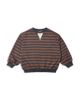 Rylee + Cru Rylee + Cru Boys Oversized Crewneck Mulberry Stripe Sweatshirt - 1