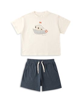 Rylee + Cru Rylee + Cru Boys' Relaxed Tug Boat Tee & Shorts Set