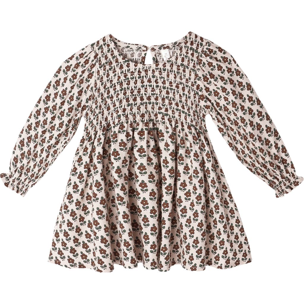Rylee + Cru Rylee + Cru Capri Harvest Floral Smocked Linen Blend Dress