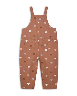 Rylee + Cru Rylee + Cru Girls' Cotton Ditsy Hearts Overalls