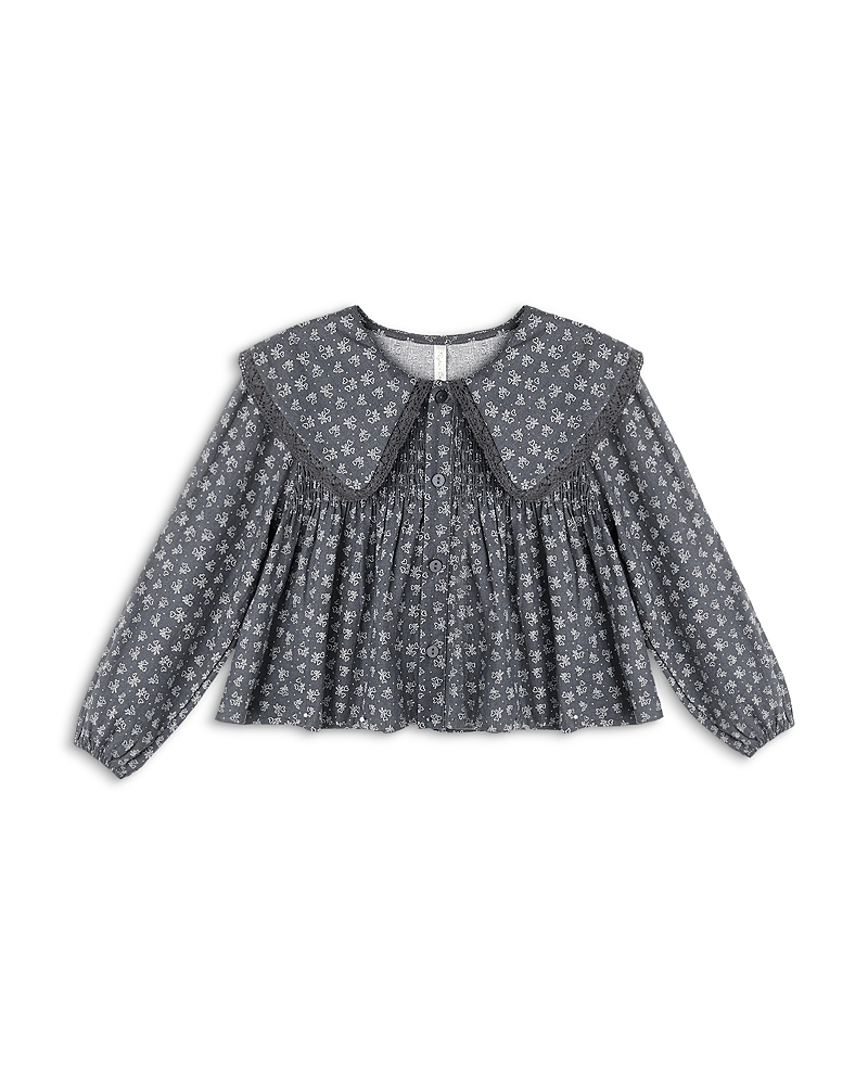 Rylee + Cru Rylee + Cru Girls' Fern Heart Ditsy Blouse