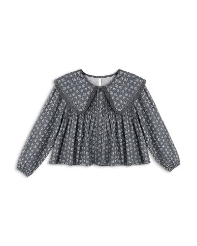 Rylee + Cru Rylee + Cru Girls' Fern Heart Ditsy Blouse