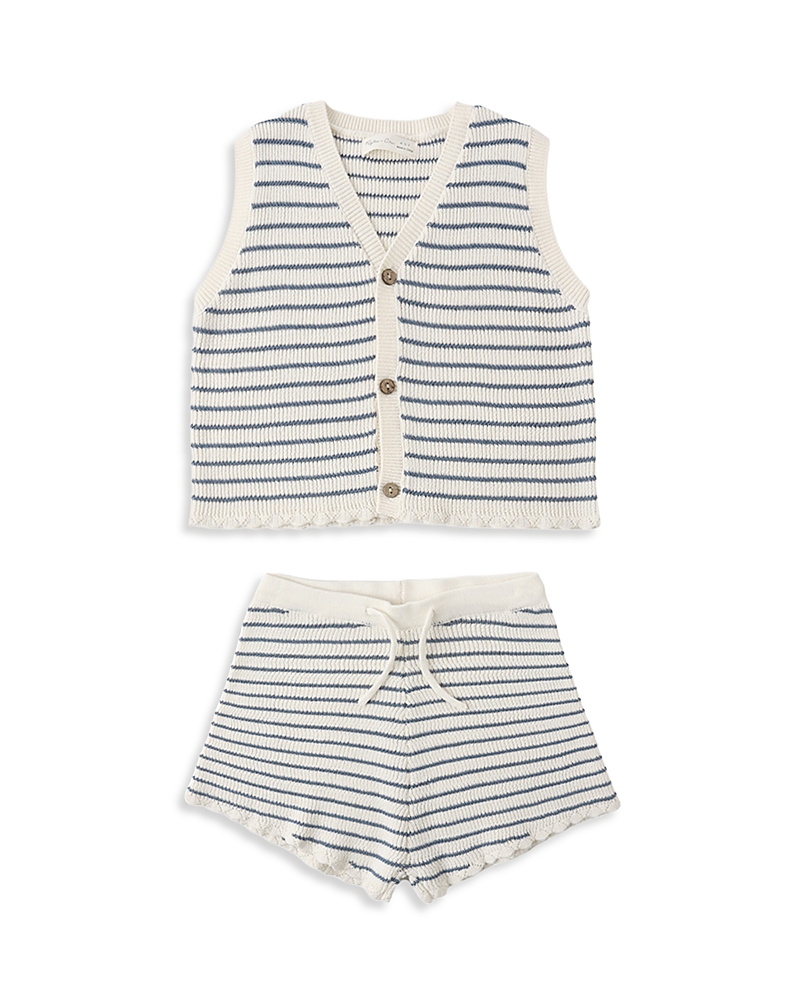 Rylee + Cru Rylee + Cru Girls' Knit Vest & Shorts Set