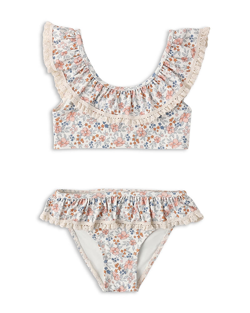 Rylee + Cru Rylee + Cru Girls' Margot Flower Field Two Piece Swimsuit