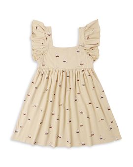 Rylee + Cru Rylee + Cru Girls' Mariposa Sailboat Print Dress