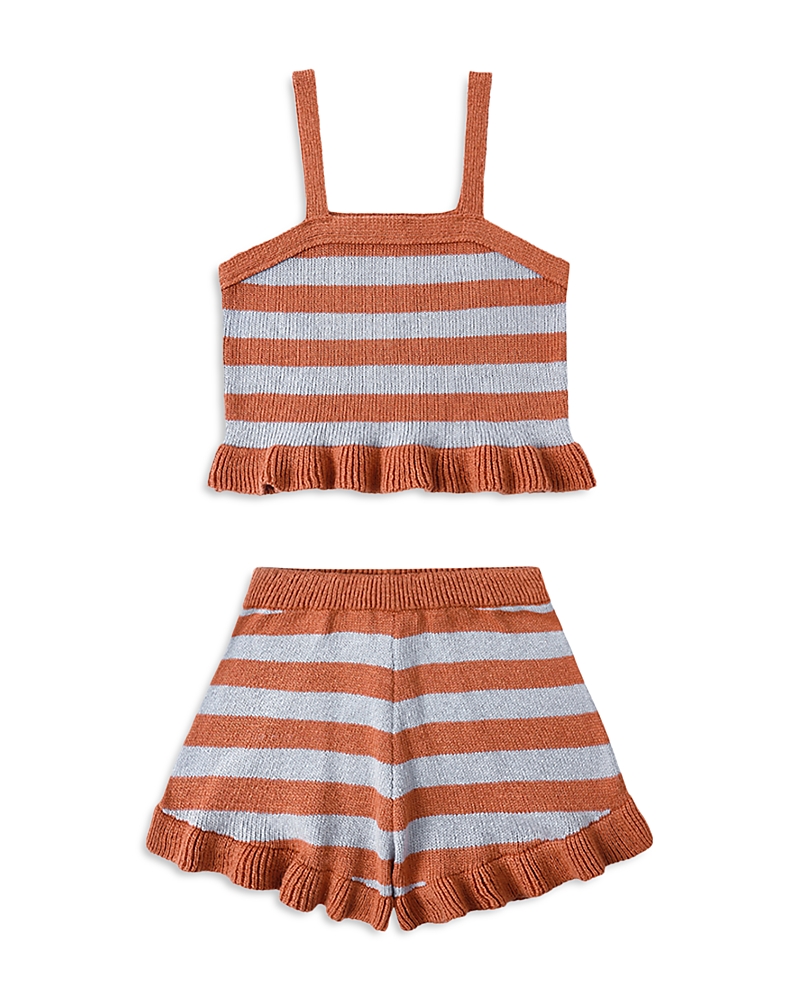 Rylee + Cru Rylee + Cru Girls' Naomi Striped Top & Shorts Set