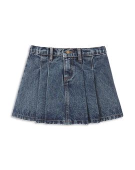 Rylee + Cru Rylee + Cru Girls' Pleated Indigo Denim Skirt