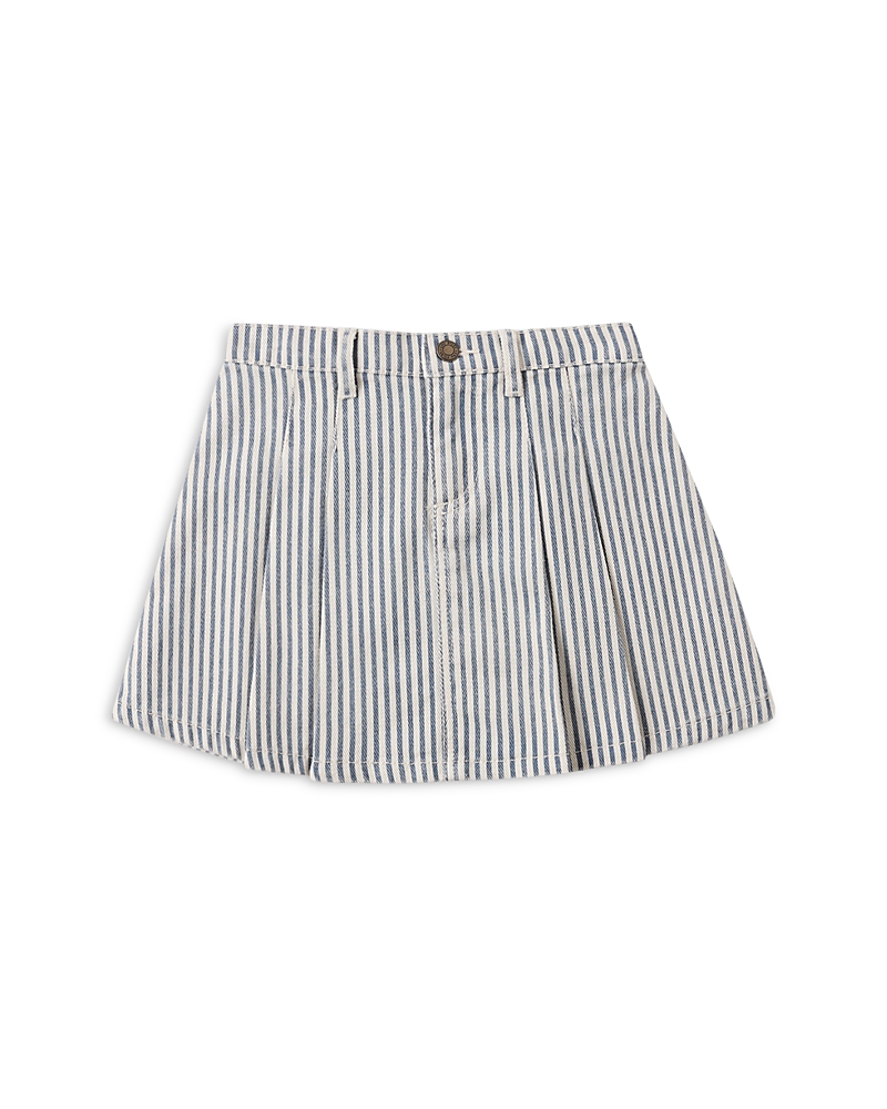 Rylee + Cru Rylee + Cru Girls' Railroad Striped Pleated Denim Skirt