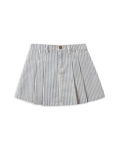 Rylee + Cru Rylee + Cru Girls' Railroad Striped Pleated Denim Skirt