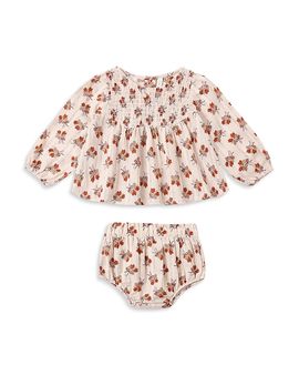 Rylee + Cru Rylee + Cru Girls' Sophia Bouquet Cotton Top & Bloomer Set
