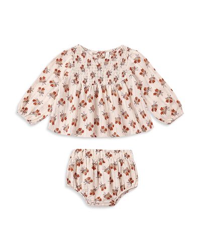 Rylee + Cru Rylee + Cru Girls' Sophia Bouquet Cotton Top & Bloomer Set