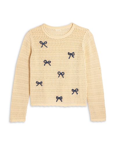 Rylee + Cru Rylee + Cru Girls' Teen Crochet Knit Pullover Sweater