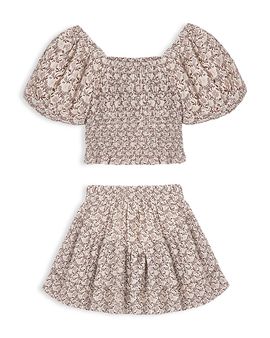 Rylee + Cru Rylee + Cru Girls' Trixie Printed Top & Skirt Set