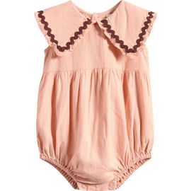 Rylee + Cru Rylee + Cru Kids' Cove Embroidered Collar Romper