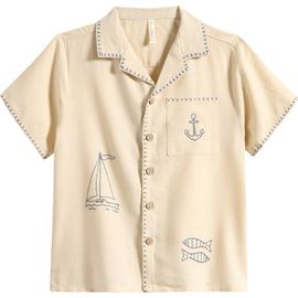 Rylee + Cru Rylee + Cru Kids' Embroidered Sailor Camp Shirt