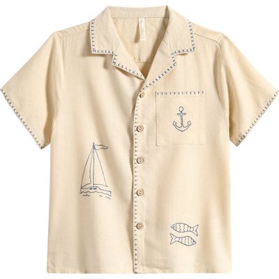 Rylee + Cru Rylee + Cru Kids' Embroidered Sailor Camp Shirt