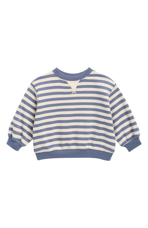 Rylee + Cru Rylee + Cru Marine Stripe Oversize Cotton Sweatshirt 