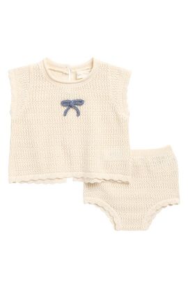 Rylee + Cru Rylee + Cru Scallop Knit Top & Bloomers Set
