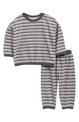 Rylee + Cru Rylee + Cru Stripe Cotton Sweatshirt & Joggers Set