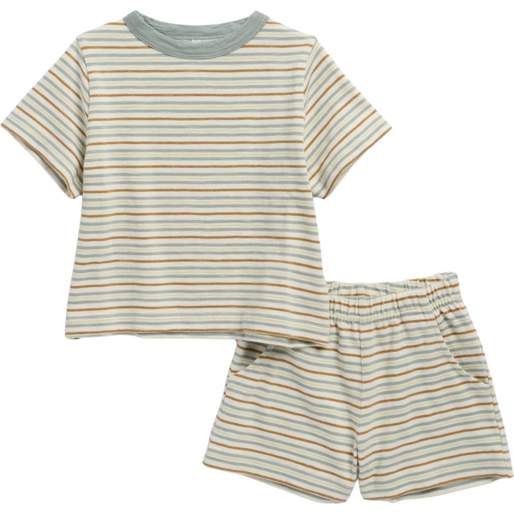 Rylee + Cru Rylee + Cru Stripe Ringer T-Shirt & Shorts Set