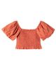 Rylee + Cru Rylee + Cru Trixie embroidered shirred cotton top - 1
