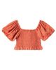 Rylee + Cru Rylee + Cru Trixie embroidered shirred cotton top - 4