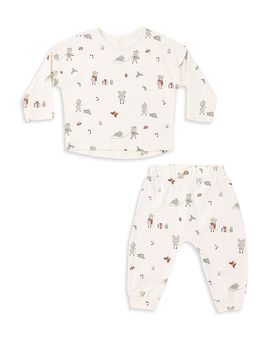 Rylee + Cru Rylee + Cru Unisex Holiday Mouse Cotton Long Sleeve Tee & Pants Set